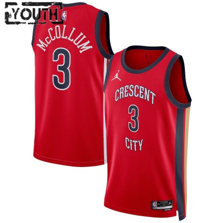 Maillot Enfant New Orleans Pelicans CJ McCollum 2023-24 Jordan Statement Edition Rouge Swingman